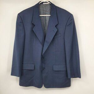 Yves Saint Laurent YSL Navy Blue 2‎ Button Formal Blazer Suit Jacket